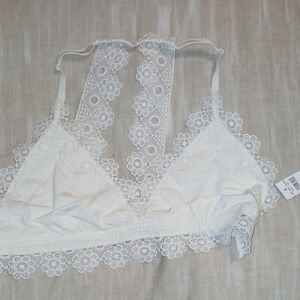 Elegant White Lace Bralette